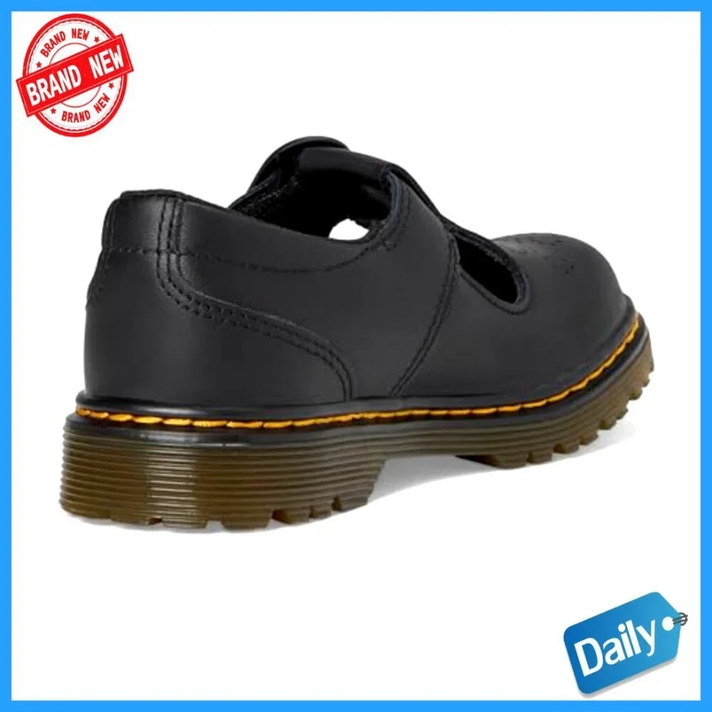 Leather Mary Jane Flats with Adjustable Strap Kids Size 12 Medium
